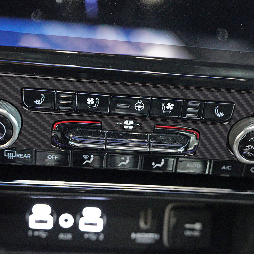 Air Conditioning Control Panel Cover for Jeep Grand Cherokee 21-2024 Carbon ABS
