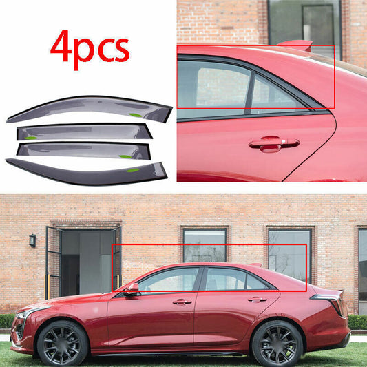 for Cadillac CT4 2020-2024 Smoke Window Wind Visors Rain Guard Vent Deflectors