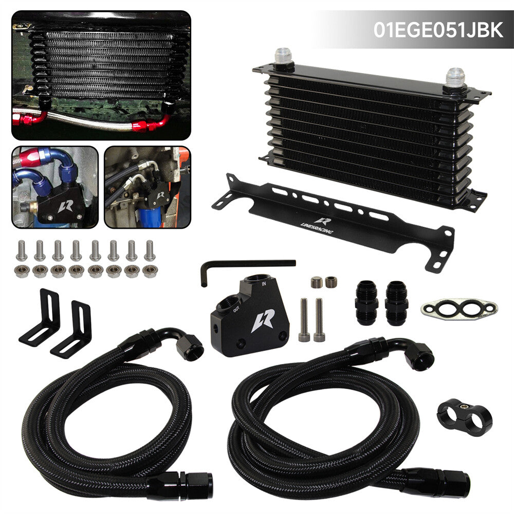 10 Row Engine Oil Cooler Kit For LS1 LS2 LS3 LS6 LS7 LS9 4.8L 6.0L 6.2L GM CK