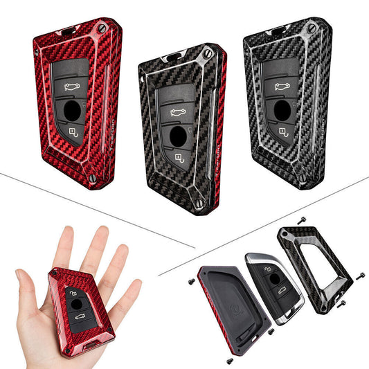 Carbon/Glass Fiber Key Fob Case Cover Fit for BMW X1 X2 X3 X4 X5 X6 F15 F16 F48 G30
