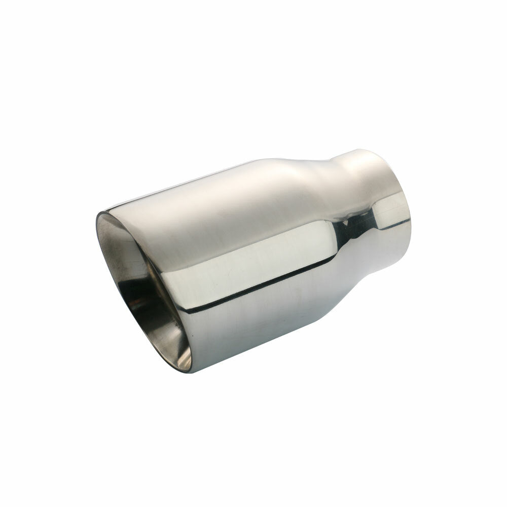 2.5'' ID 3.5'' OD Exhaust Tail Pipe End Tips 150mm Sliver Exhaust Tip Polished
