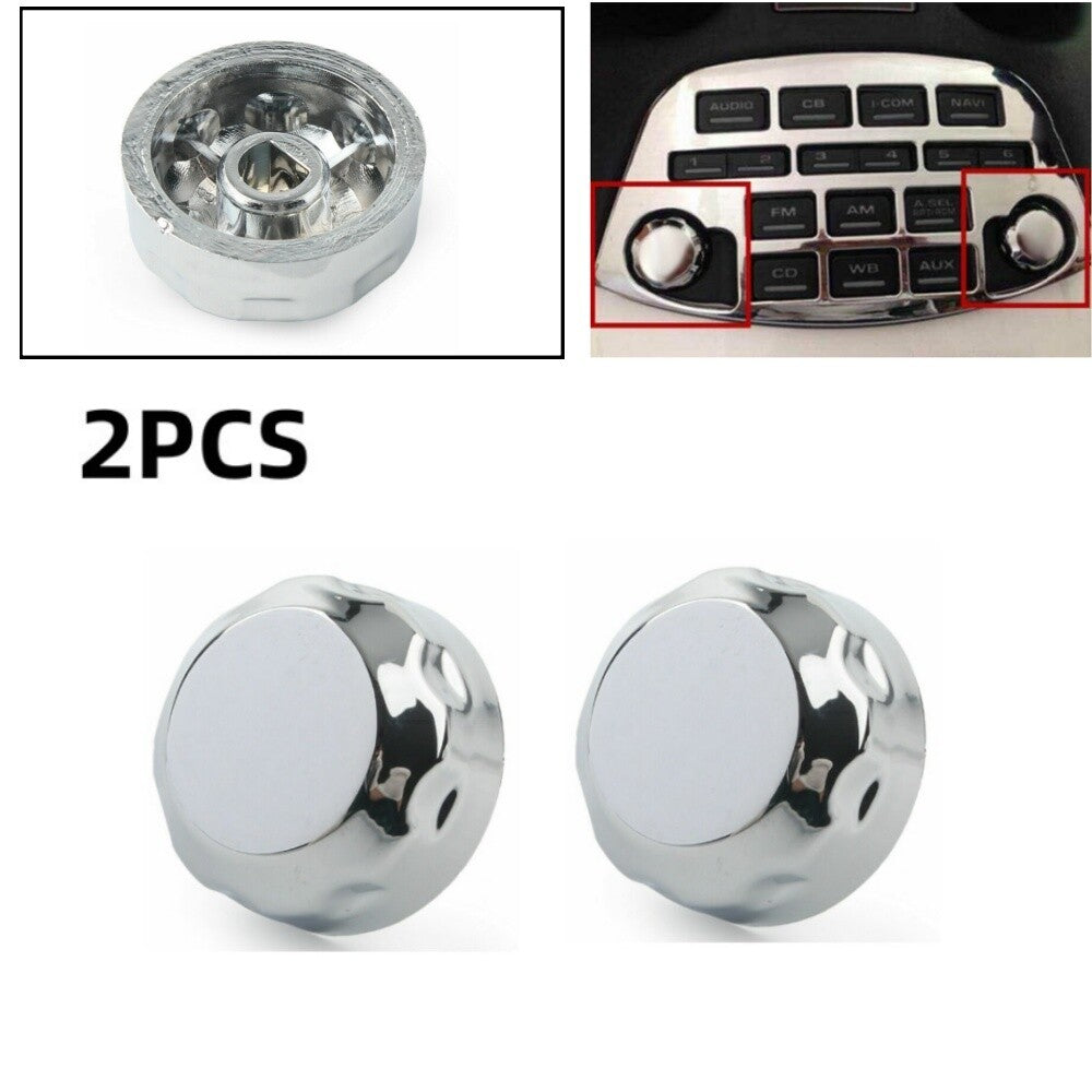 2PCS Chrome Radio Switch Accent Trim Cover for Honda Goldwing GL1800 01-11 2005