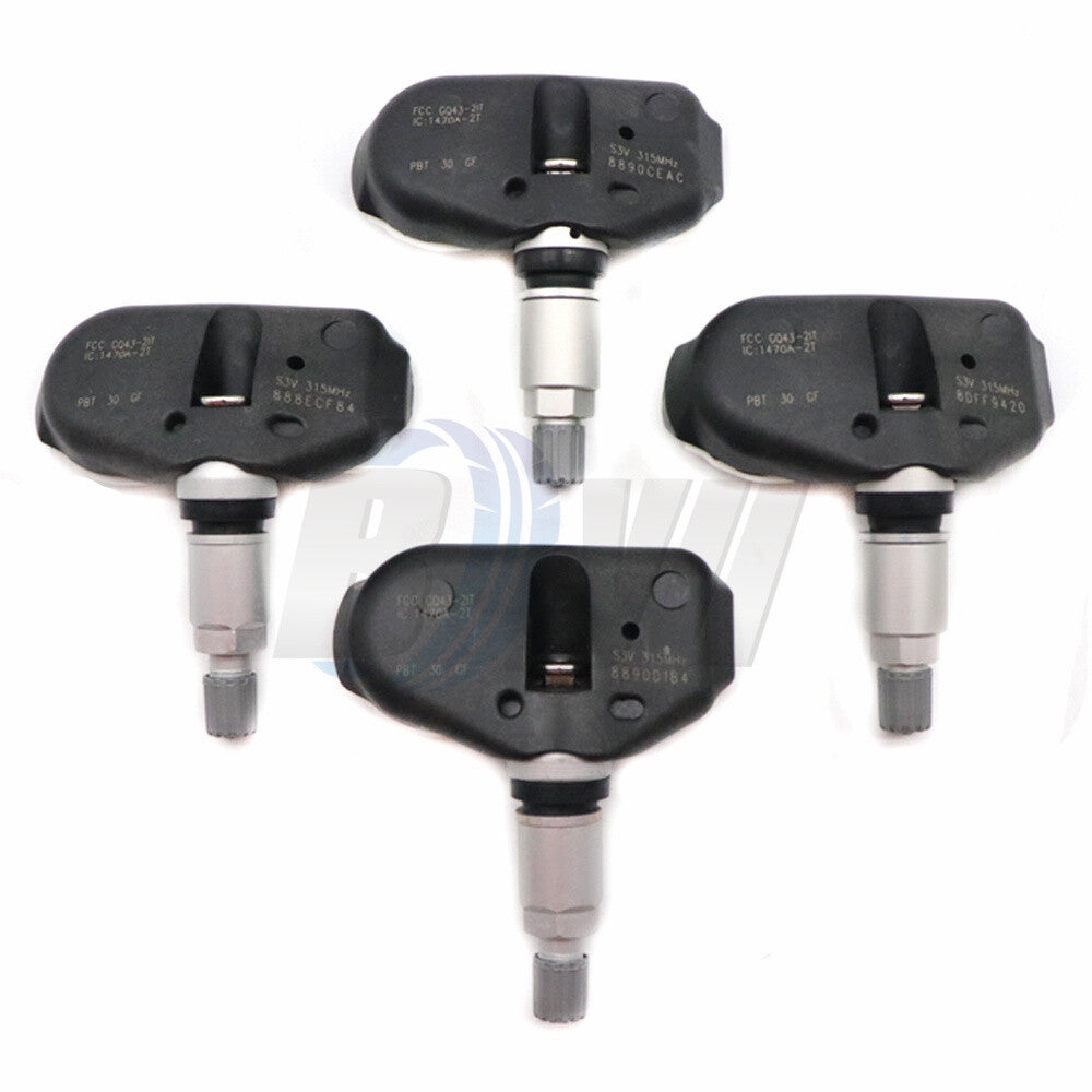 4-piece TPMS tire pressure sensor set 06421-S3V-A04, suitable for Acura RL TL tires manufactured in 2005, 2006, 2007, and 2008.