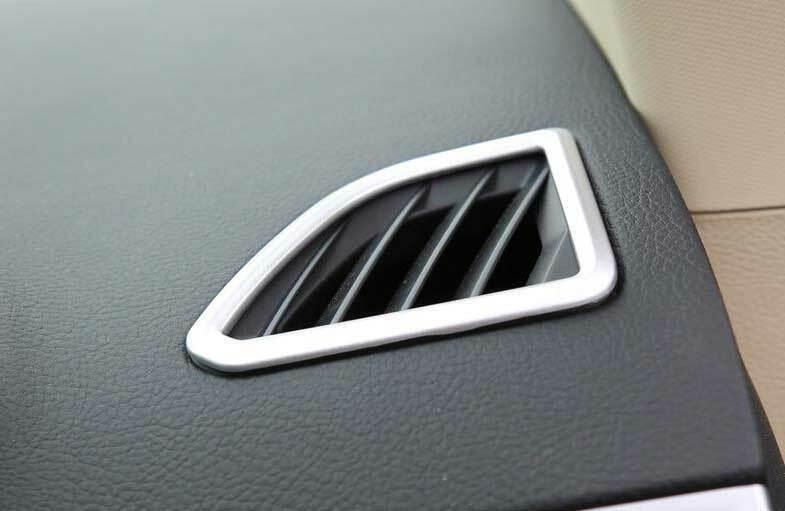 Matte Silver Instrument LR Air Outlet Vent Trim 2PCS for Ford Edge 2015-2022