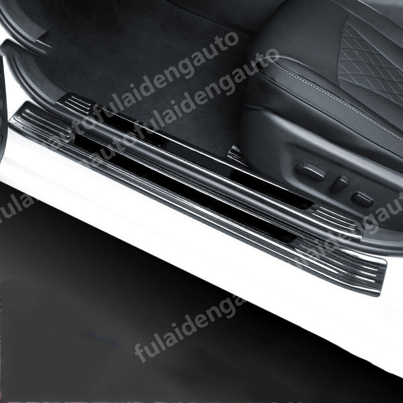 8p for Nissan Altima 2019-2022 Black Door Sill Protector Scuff Plate Cover Guard