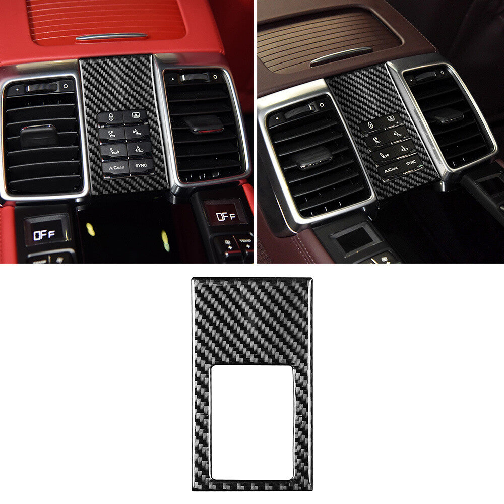 Kit for Porsche for Panamera 2010-2016 Carbon Fiber Rear for Seat Adjustment Switch Trim
