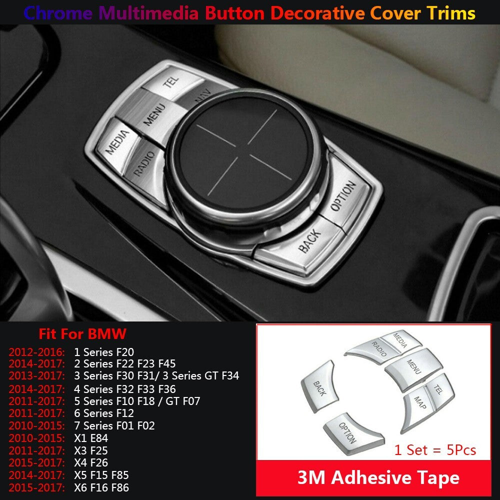 for BMW 1 2 3 4 5 7 X1 X3 X4 X5 X6 F10 F30 F15 F16 Multimedia Buttons Cover Trim