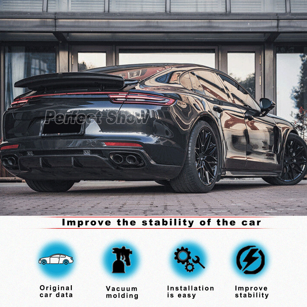 Fit for Porsche for Panamera 971 2017-19 REAL CARBON FIBRE Side Skirts Extension Lip