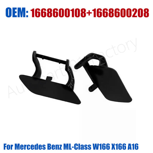 1Pair Front Bumper Headlight Washer Cover for Mercedes ML-Class W166 X166 A16