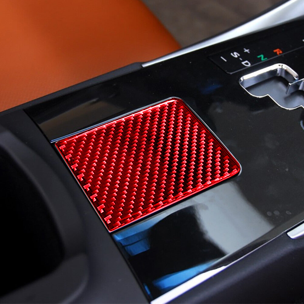 Red Carbon Fiber Water Cup Holder Cover Interior Trim Fit for IS250 350 2006-12