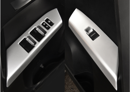 for Toyota RAV4 2013-2018 Matte Silver Door Window Lift Switch Button Panel Trim