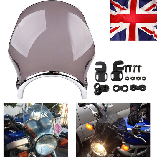 Motorcycle Round Headlight Windshield Windscreen for Honda for Kawasaki for Yamaha Suzuk