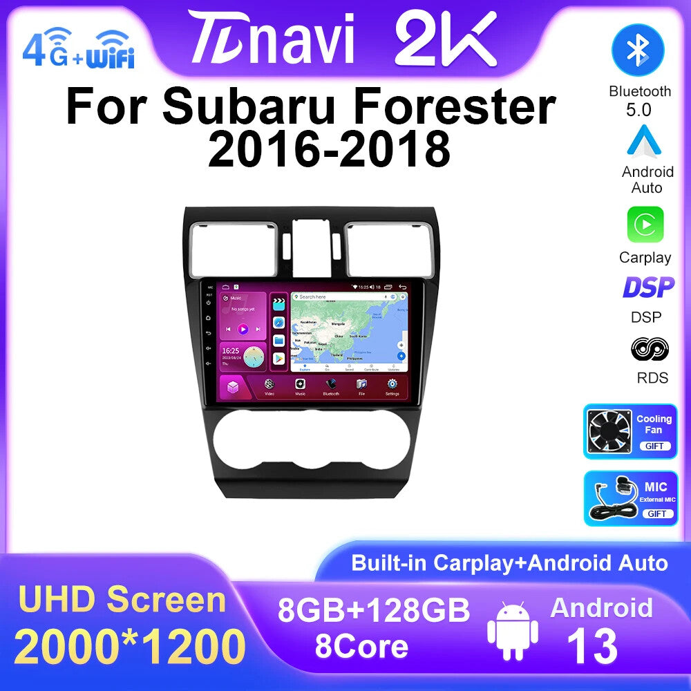 for Subaru for Forester XV WRX 2016-2018 Car Radio Carplay Video Player GPS Screen