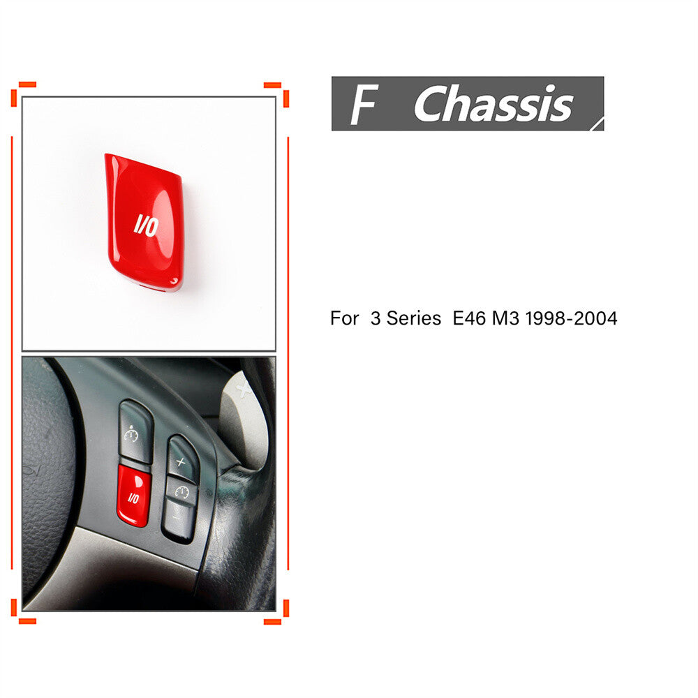 Red Replacement Steering Wheel VO Button Cover for BMW 3 Series E46 M3 1998-2004