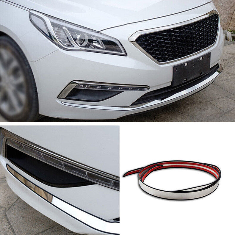 for Hyundai Sonata 2015-2017 Stainless Front Bumper Lower Strip Guard cover Trim