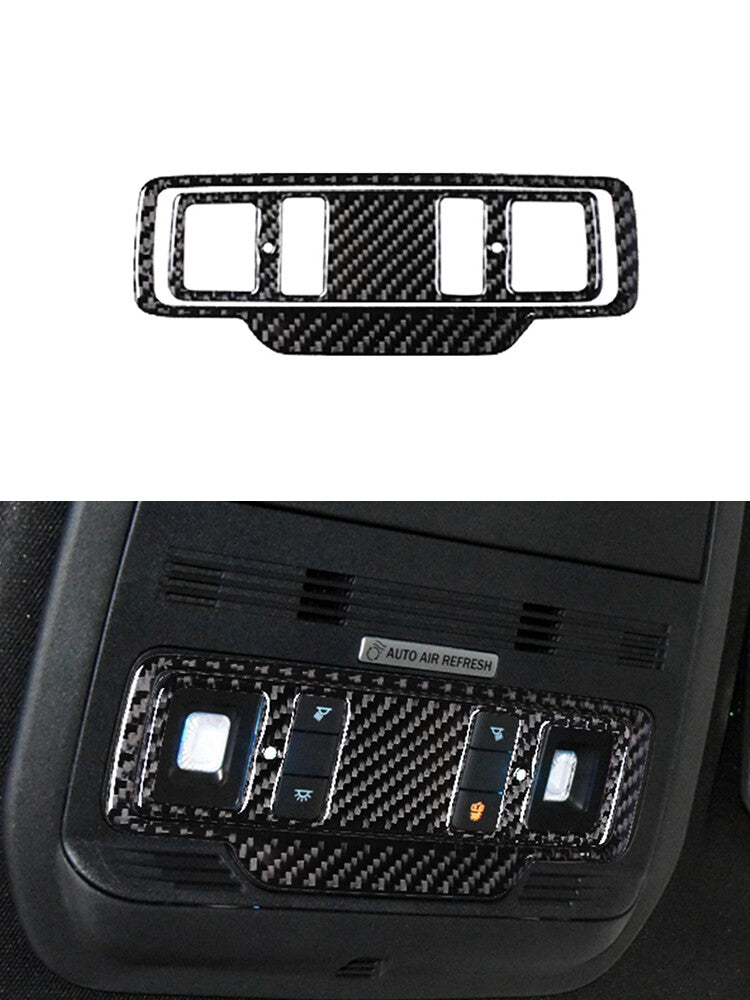 2X Reading Light Frame Panel Trim Carbon Fiber for Ford for Mustang Mach-E 2021-2022