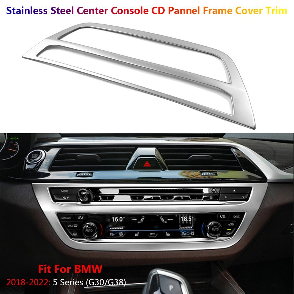 Stainless for BMW 5 Series G30 Car Interior Center Console CD Panel Cover Trim