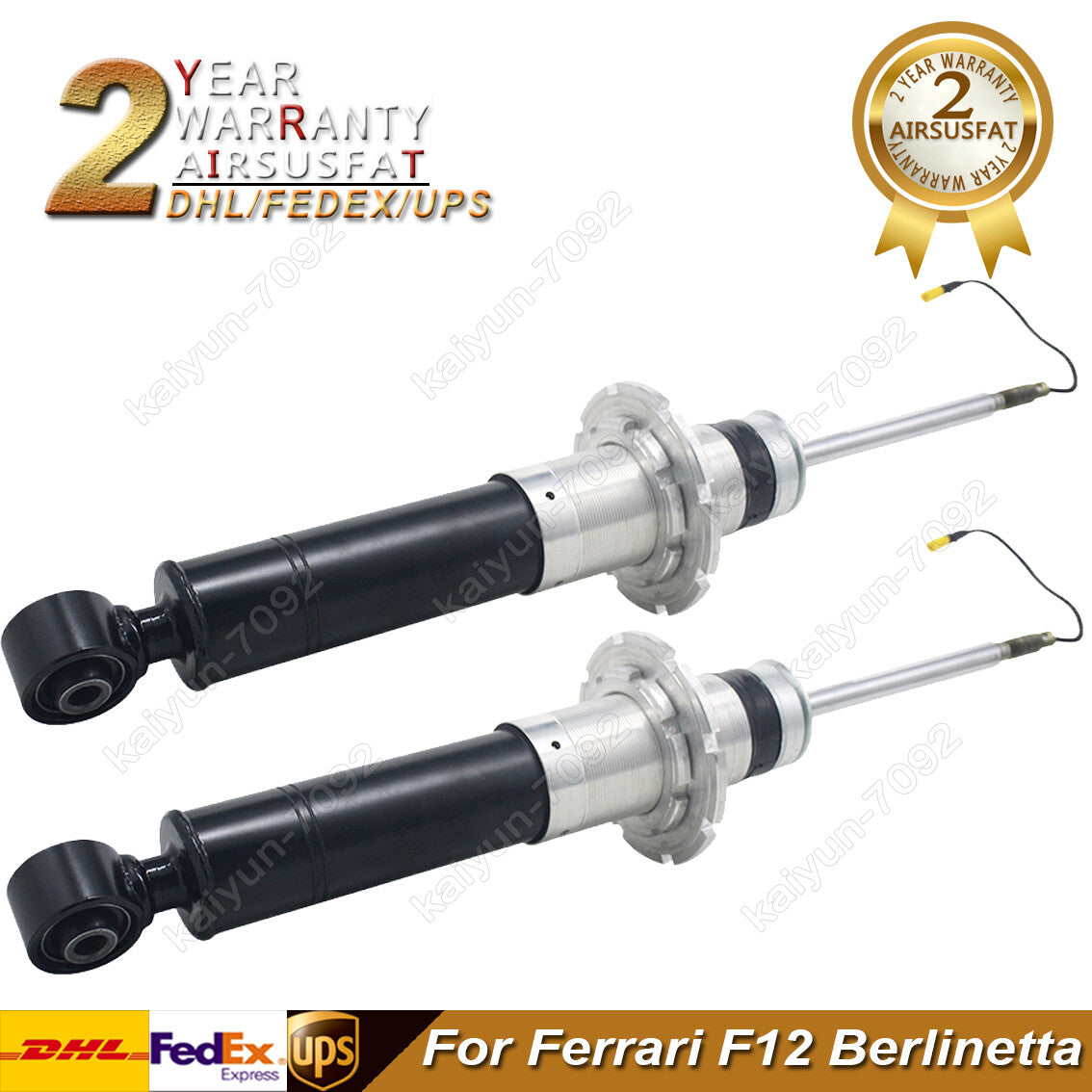 Pair Rear for Ferrari F12 Berlinetta Air Suspension Shock Absorber Struts 286346