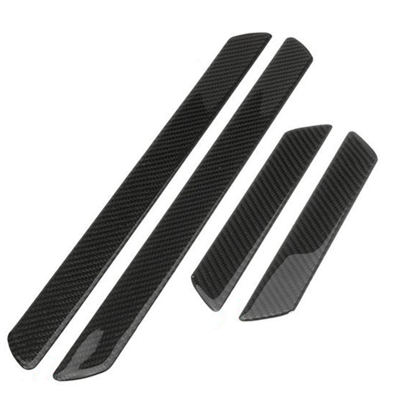 Car Real Carbon Fiber Scuff Plate Door Sill Panel Step Protector Welcome Strip