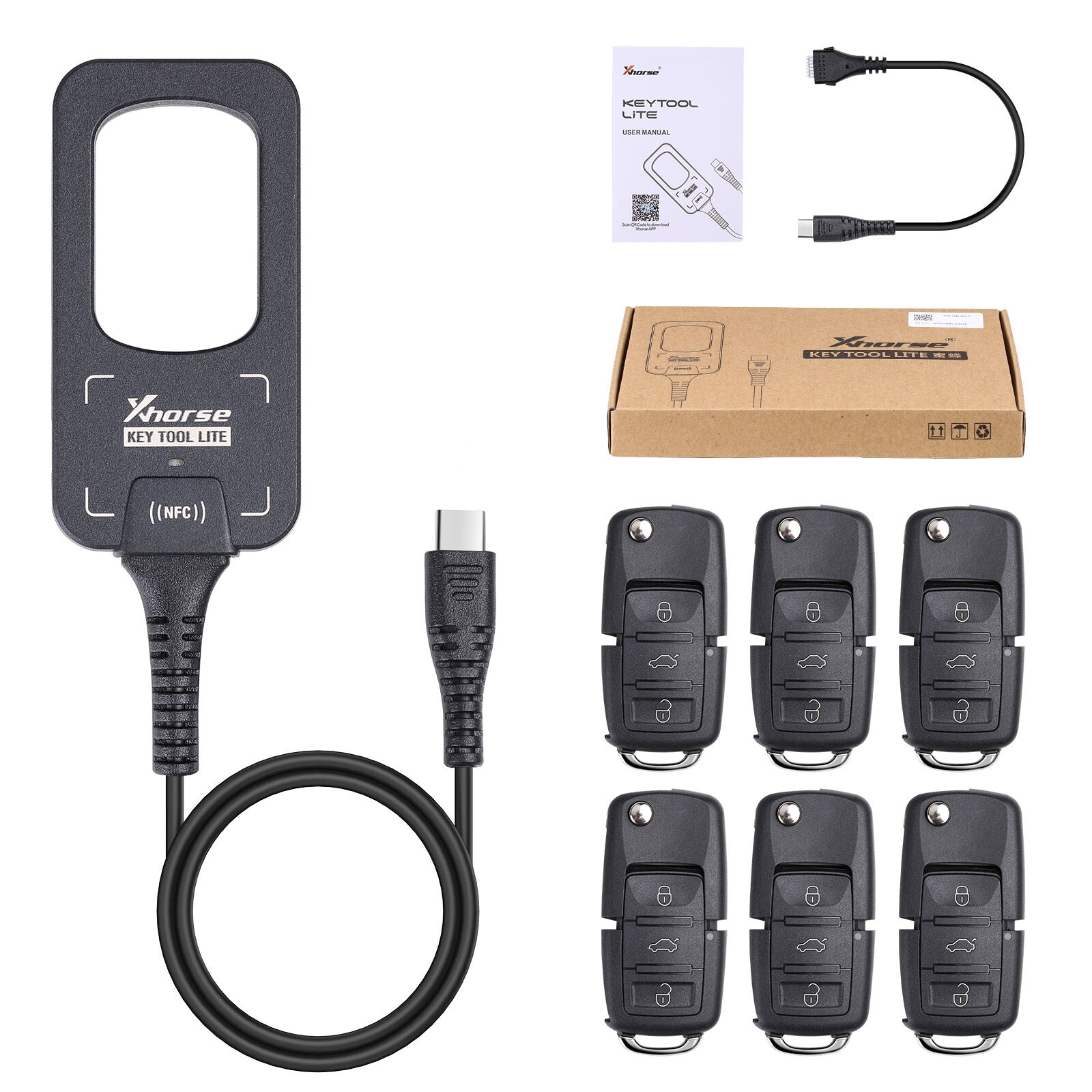 VVDI BEE K-ey Tool Lite Generate Remote + 6PCS B5 Remotes K-ey XKB501EN