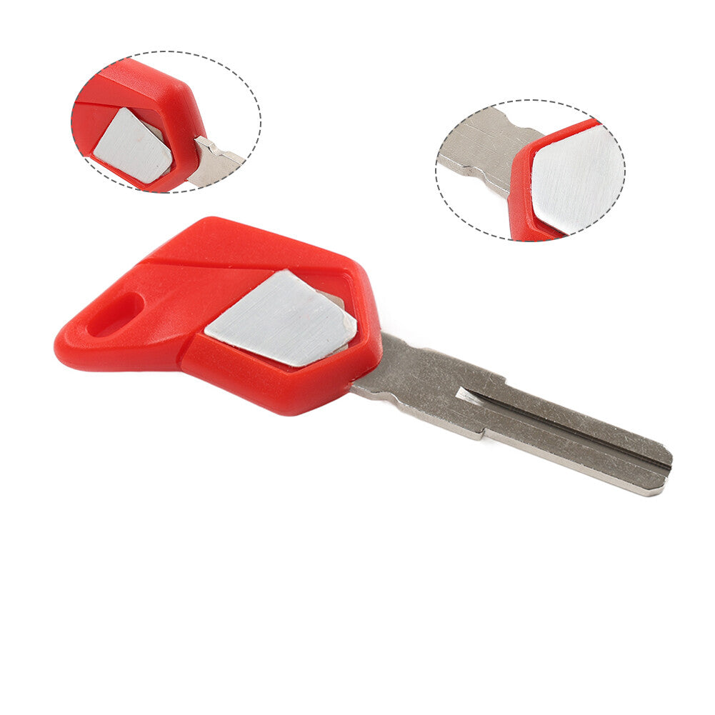 1pcs Uncut Blade Blank Key Red For MV Agusta F4 1000 Brutale 920 990 1090