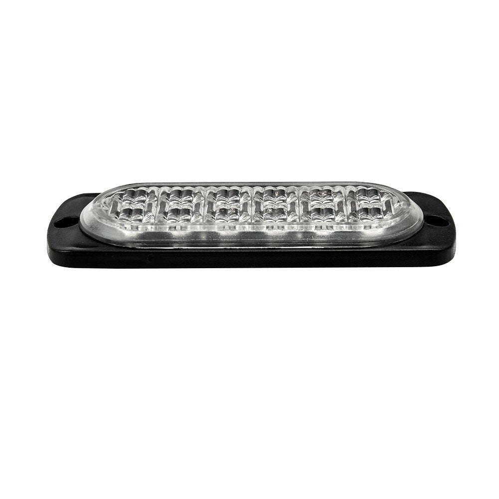 Optically enhanced 12-LED off-road vehicle/truck safety red light 12V ~ 24V 36W