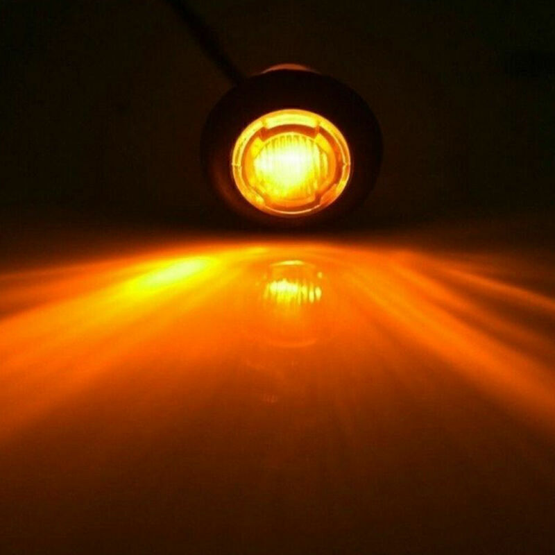 20x Amber LED Side Marker Lights Bullet Clearance Light Truck Trailer Wateproof