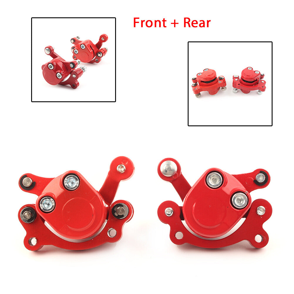 For 47cc 49cc for Mini Pocket Bike ATV Quad Front + Rear Disc Brake Caliper Pads Red