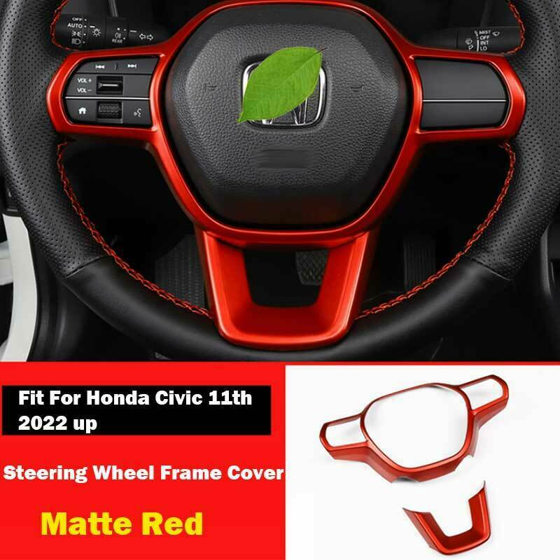 Matte Red Interior Steering Wheel Button Cover Trim for Honda New for Civic 11th2022