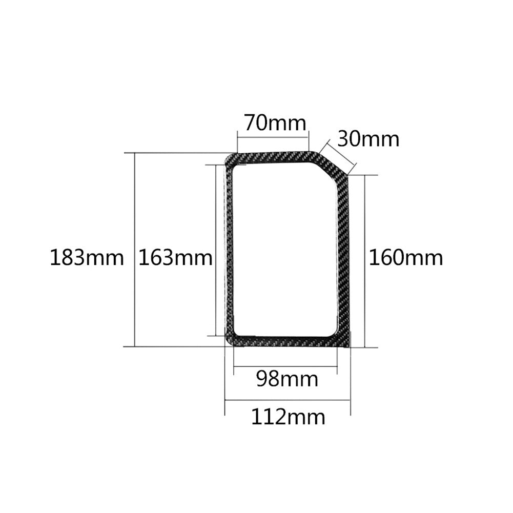 Carbon Fiber Gear Shift Frame Cover Trim for Toyota for Land Cruiser Prado 2010-2018