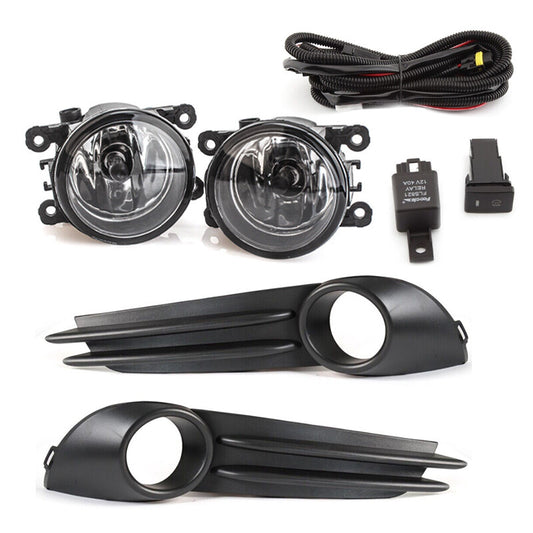 Set Front Bumper Fog Light +Covers+Harness Bulbs Kit for Ford Focus ST 2013-2014