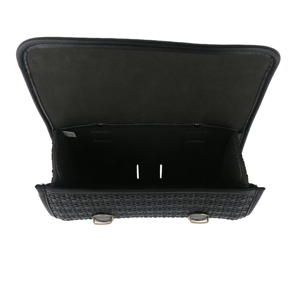 Saddlebag, motorcycle fork tool bag, polyurethane synthetic leather handlebar waterproof black