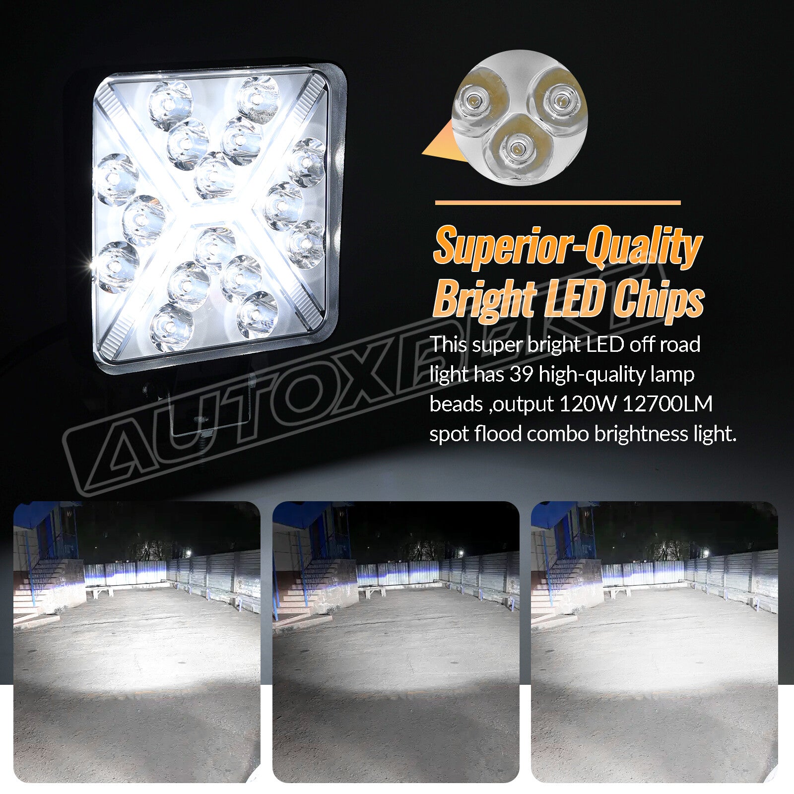 Pair 4 Inch Super Bright LED Work Light Bar Car Offroad Lights Car Reverse Light