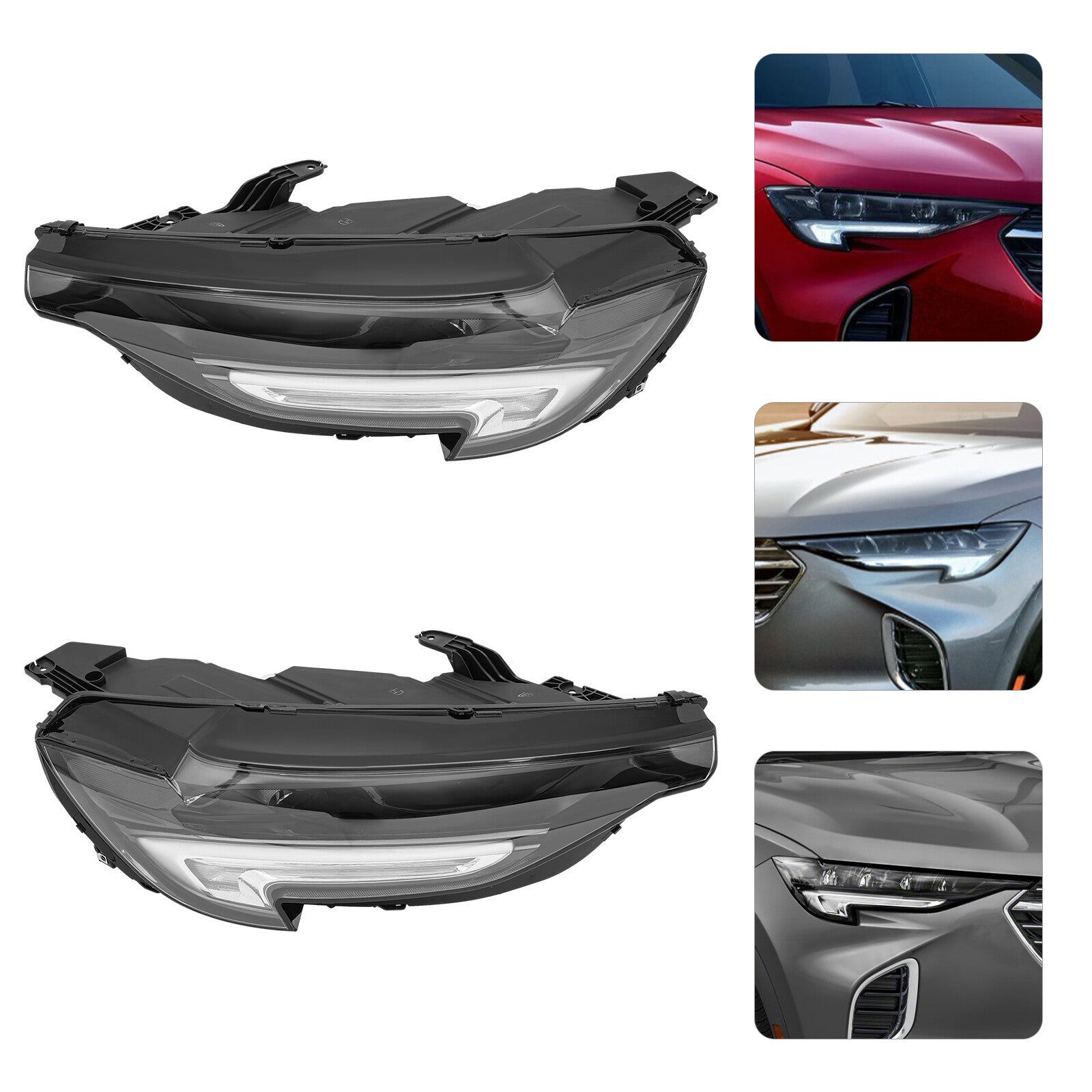 Headlamps Left+Right Side For 2021 2022 2023 24 for Buick Envision LED Headlights