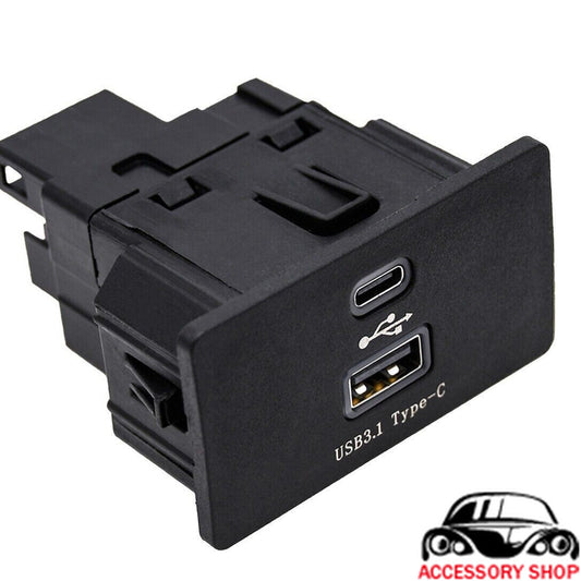 USB and Type-C dual-port multimedia integrated module for 2005-2020 for Ford for Lincoln vehicles.