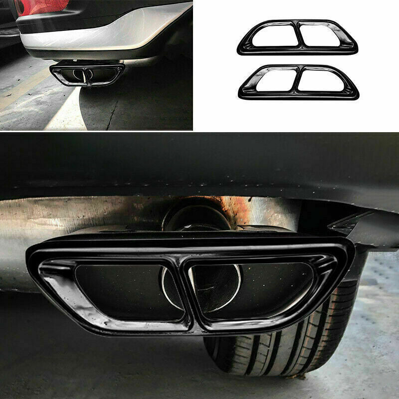 for HONDA CR-V CRV20-22 Black Steel Rear Tail Exhaust Muffler Tip Pipe Trim 2P