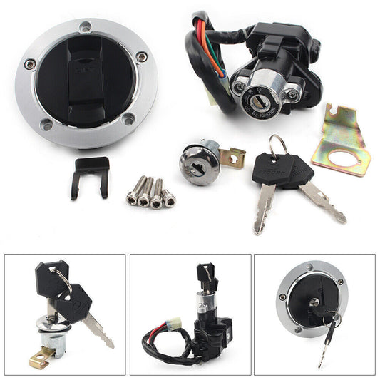 Ignition Switch Fuel Gas Tank Cap Lock Key Set Fit for Suzuki GSXR600 750 1000 SV650