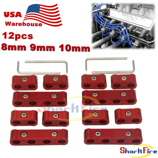 Engine wire separator spark plug wire separator aluminum 8/9/10 mm fits for Mustang