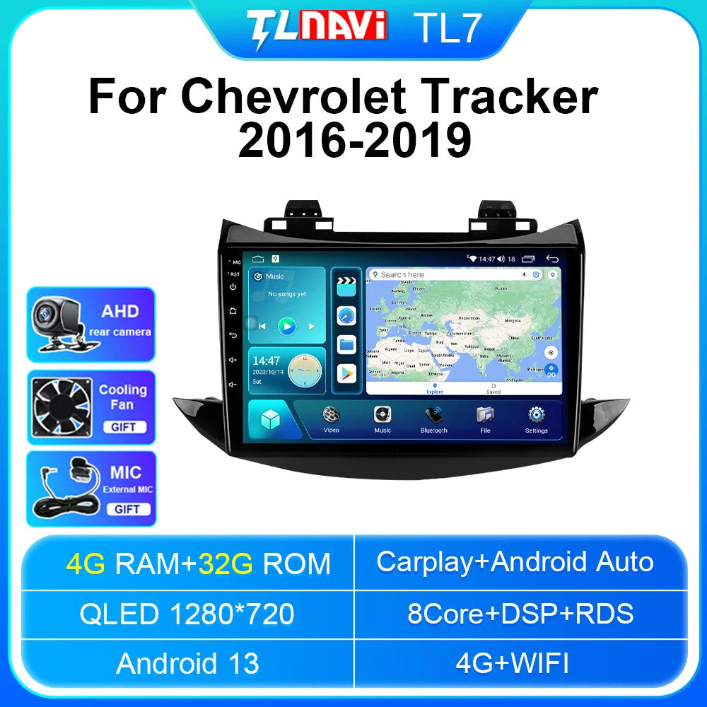 for Chevrolet Tracker Trax 2016-2019 Car Stereo Radio CarPlay GPS Player Screen