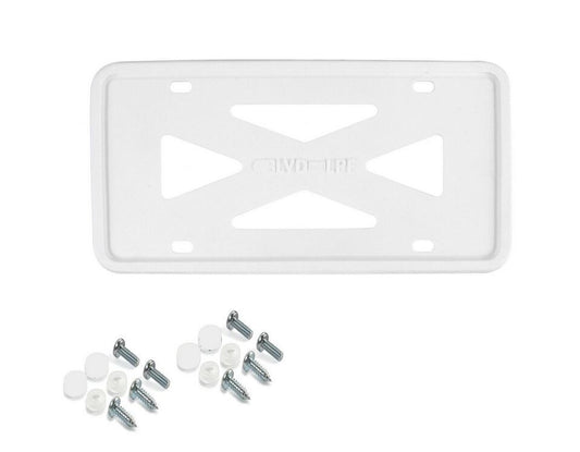 1 piece of white silicone car license plate frame cover for trunk, suitable for VW .