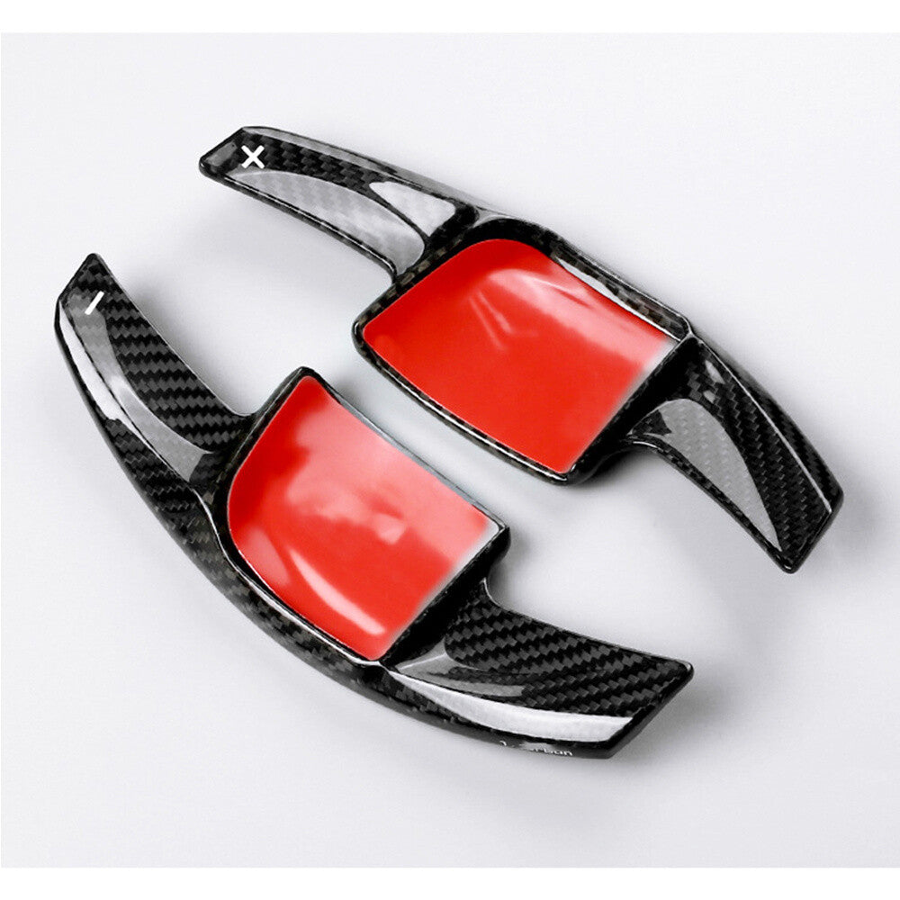Real Carbon Fiber Steering Wheel Paddles Shifter Trim for Benz C S E Class 2021+