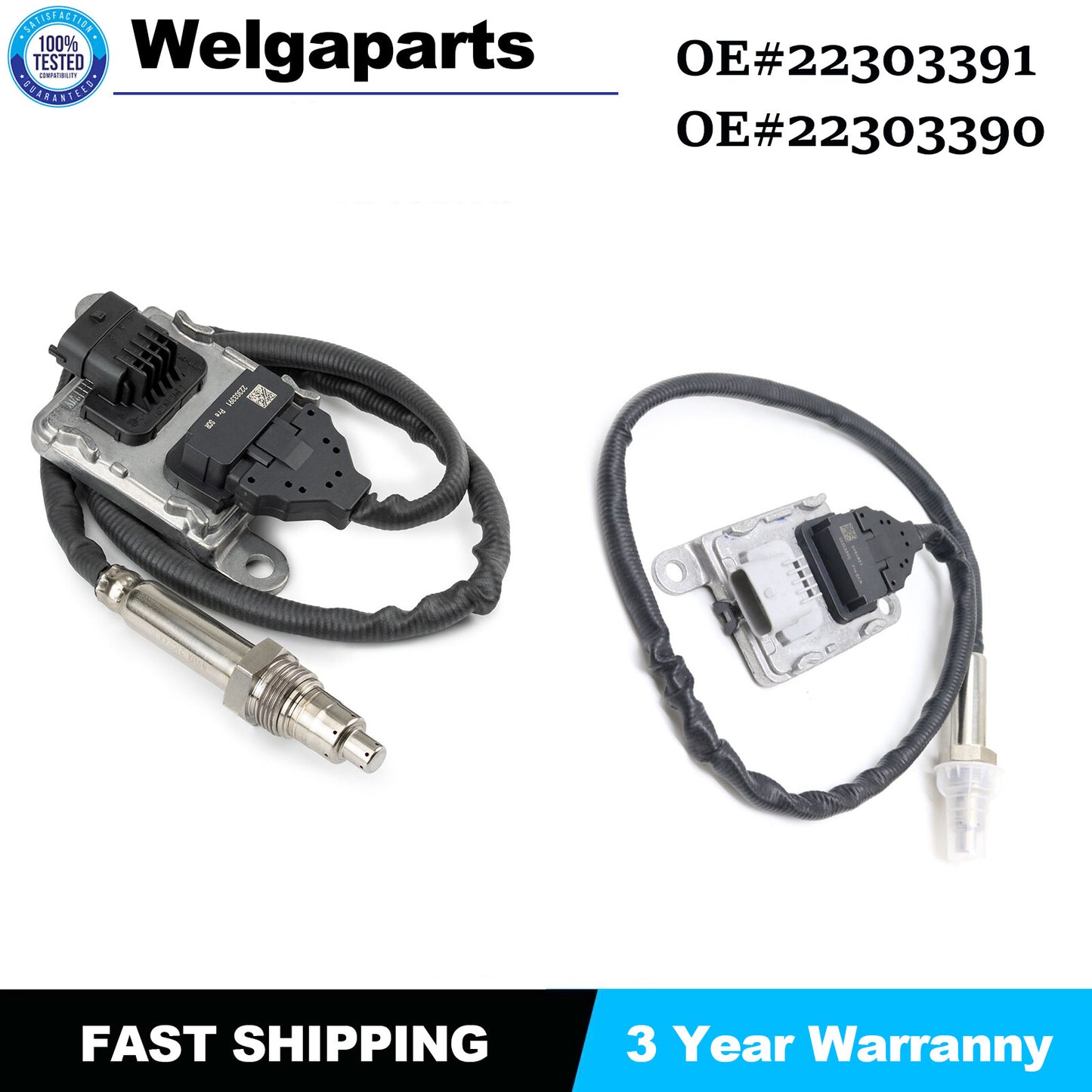 2PCS 22303391 22303390 for Volvo Truck D11 D13 D16 for Mack Outlet Inlet Nox Sensor