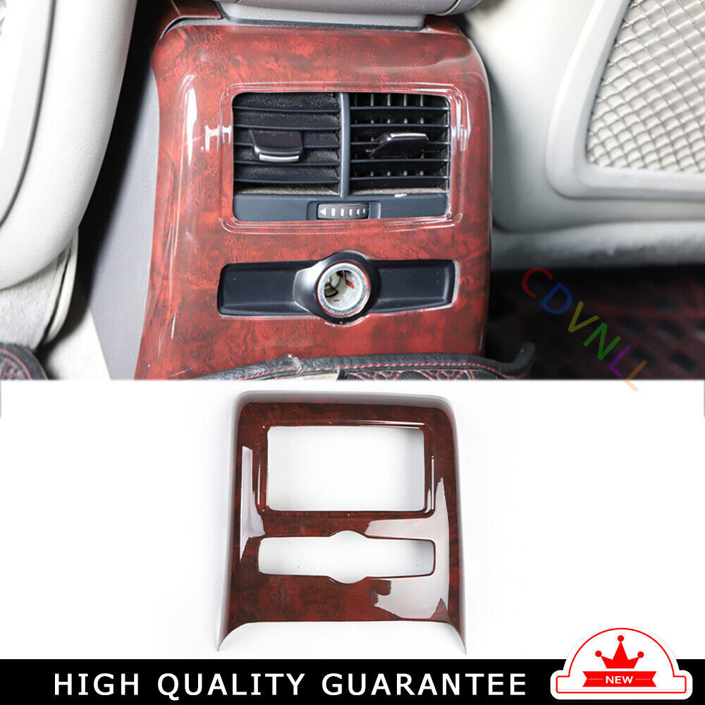 Car Inner Rear Air Outlet Vent Frame Trim Fit for Audi A6L 2005-2011 Brown Wood