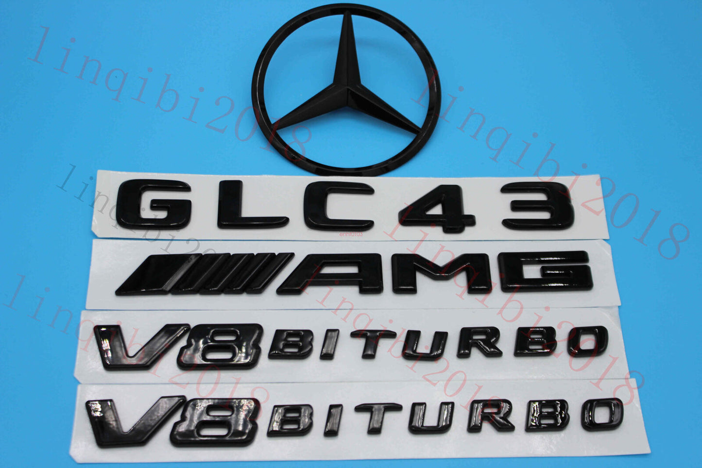 GLC43 AMG Trunk Logo Sticker Decal Emblem Badge Package For W253