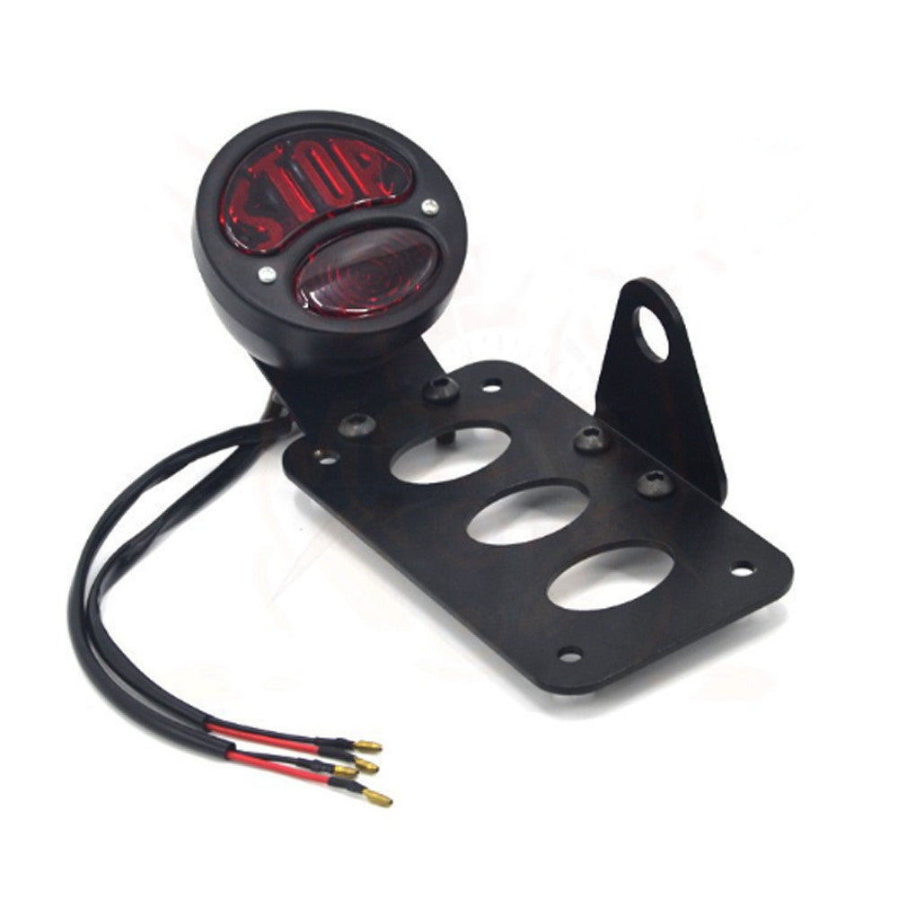 LED Tail Brake Light Side Mount License Plate Bracket Holder for Honda Universal