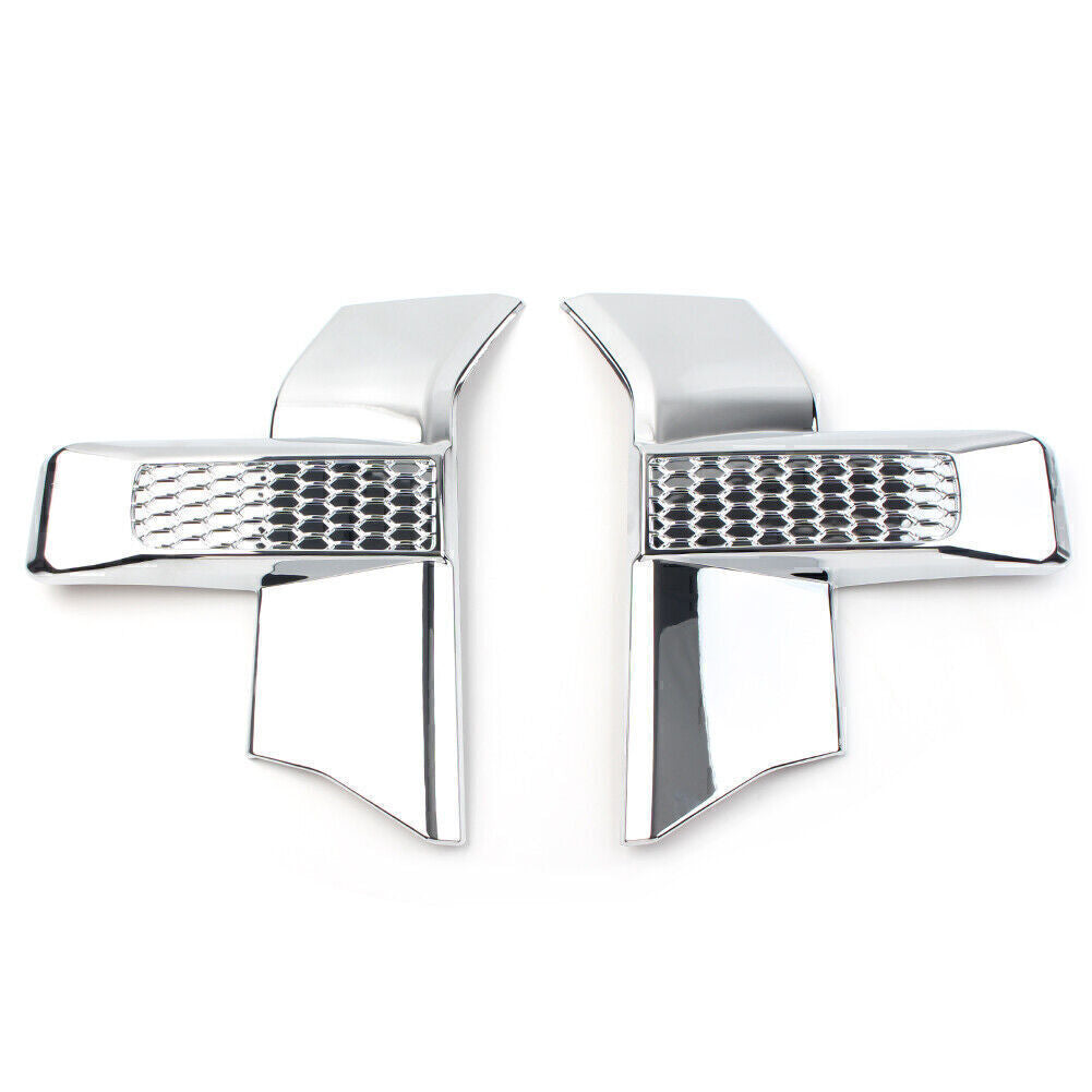 2x Front Bumper Headlight Grille Cover Fit 2015 2016 2017 for Ford F150 T Chrome