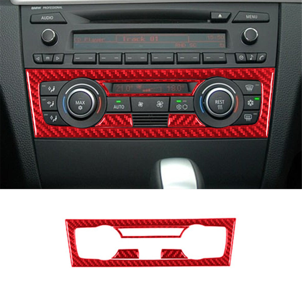 Air-Con Control Trim Cover B for BMW 1 Series Convertible E82/E88 2008-2013 Red