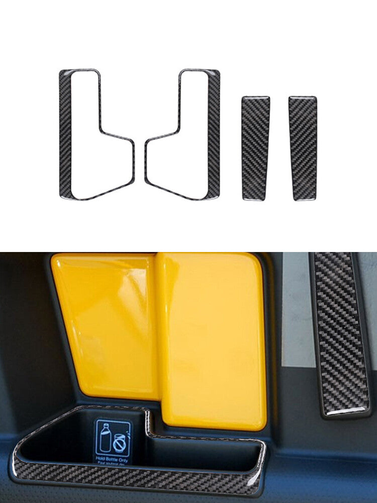 4Pcs Rear Door Handle Cover Trim Carbon Fiber for Toyota FJ Curiser 2007-2021