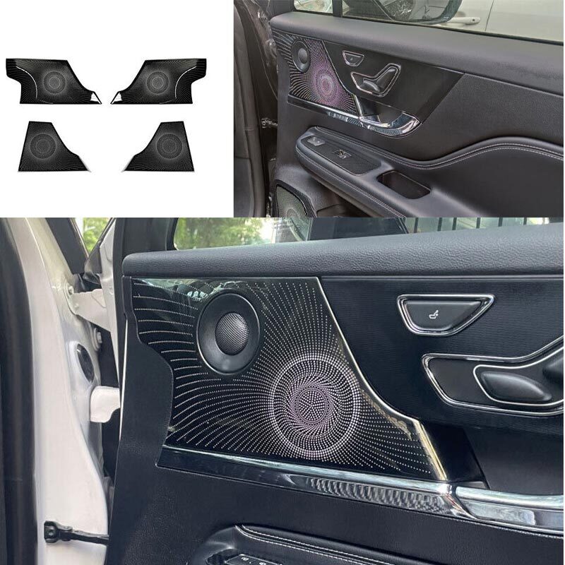 Black Titanium Cover Trim for Lincoln Corsair 20-22 4PCS Inner Door Tweeter