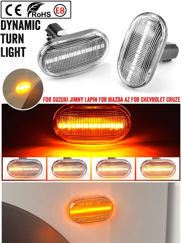 Dynamic Side Marker Turn Light for Suzuki for Jimny Lapin Carry for Mazda AZ for Chevrolet